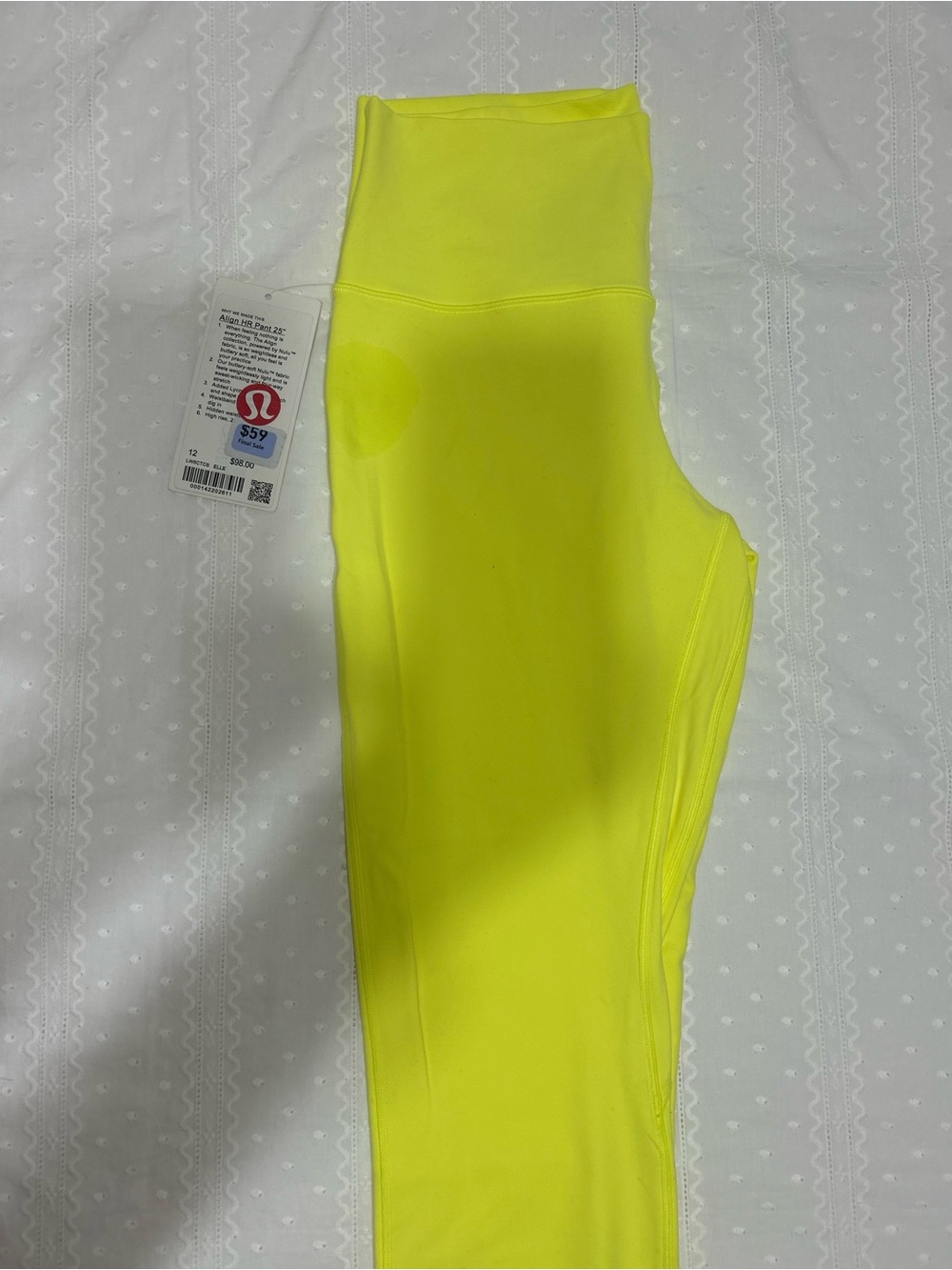 lululemon ALIGN HR 25” Neon Yellow High-Rise Buttery Soft Leggings